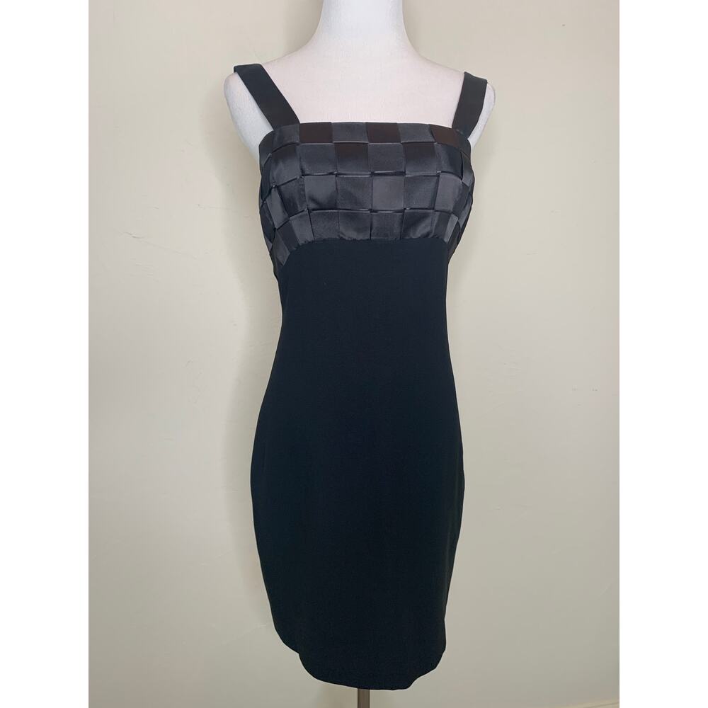 Vintage Ann Taylor Black LBD Little Black Cocktail Dress 80s 90s Sz 2